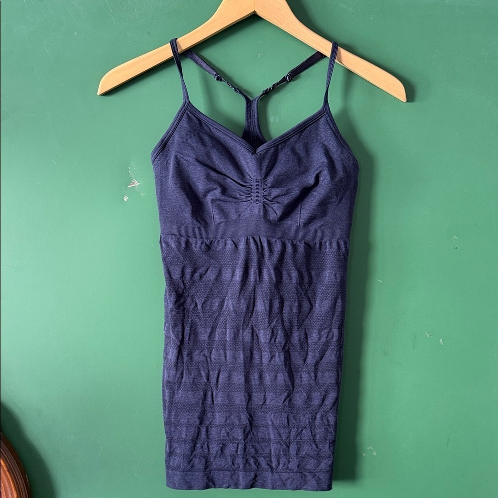 Lululemon Navy Ebb & Flow Support Bra Tank Yoga Seamless Activewear